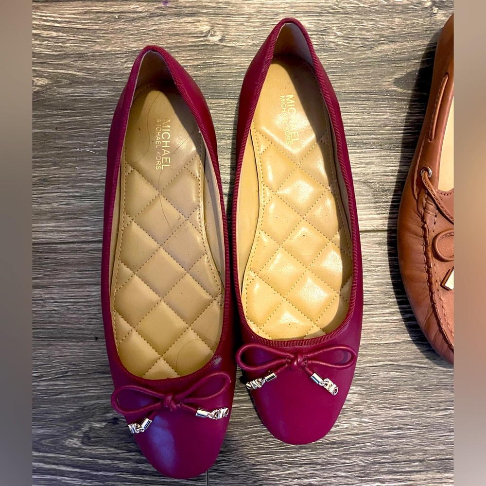 Michael Kors Women's Burgundy Ballet Flats